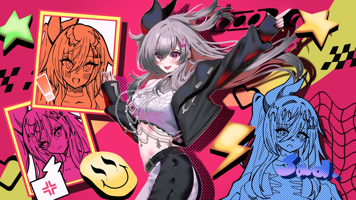 カラフルでキャッチーなイラスト描きます アイコン，動画用イラスト，表紙挿絵，立ち絵etc…に！ イメージ5