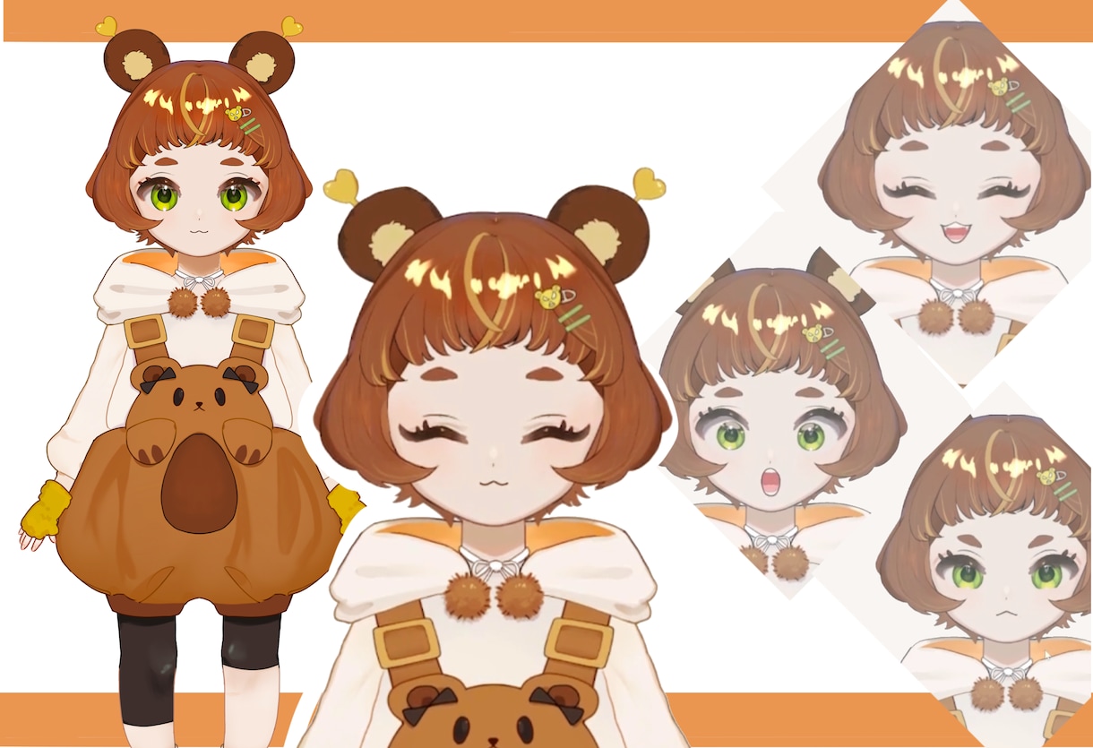 Vtuberイラストからデビューまで作ります ぷるぷるおめめと合わせて高可動域に動くモデルをイチから作成！ イメージ2