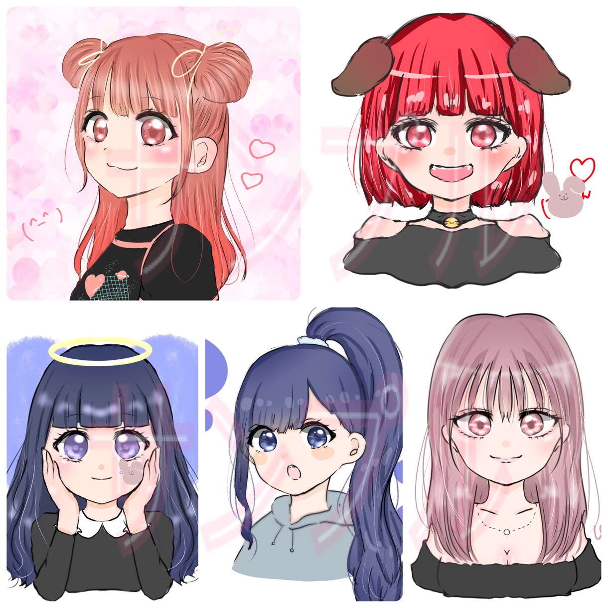 可愛いアイコン、イラスト描きます SNS等に利用出来る可愛いアイコン、イラスト描きます！ イメージ1