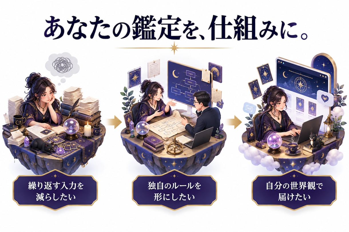 オリジナル占いシステムを一から構築します あなたの鑑定メソッドを世界にたったひとつのサービスへ イメージ2