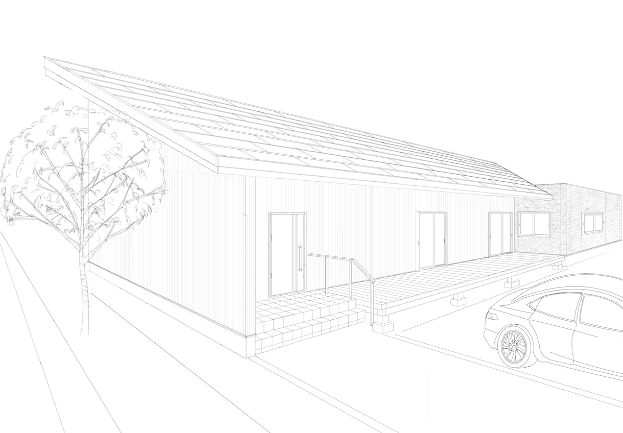 戸建住宅のイメージパースを制作します 「図面だけじゃイメージできない」を解決！手描きイメージパース イメージ2