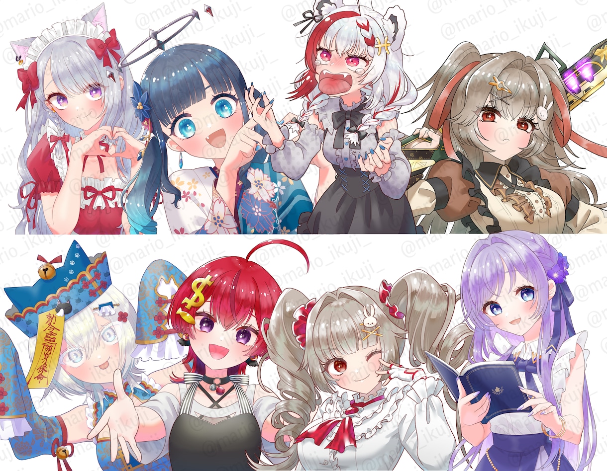 商用利用無料！バストアップ・立ち絵作成いたします IRIAM対応作成可能・１枚絵やアイコンに！ イメージ6