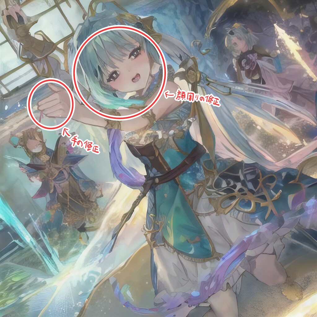 ＡＩ絵の修正を承ります AI絵の直したい箇所を修正します。 イメージ4