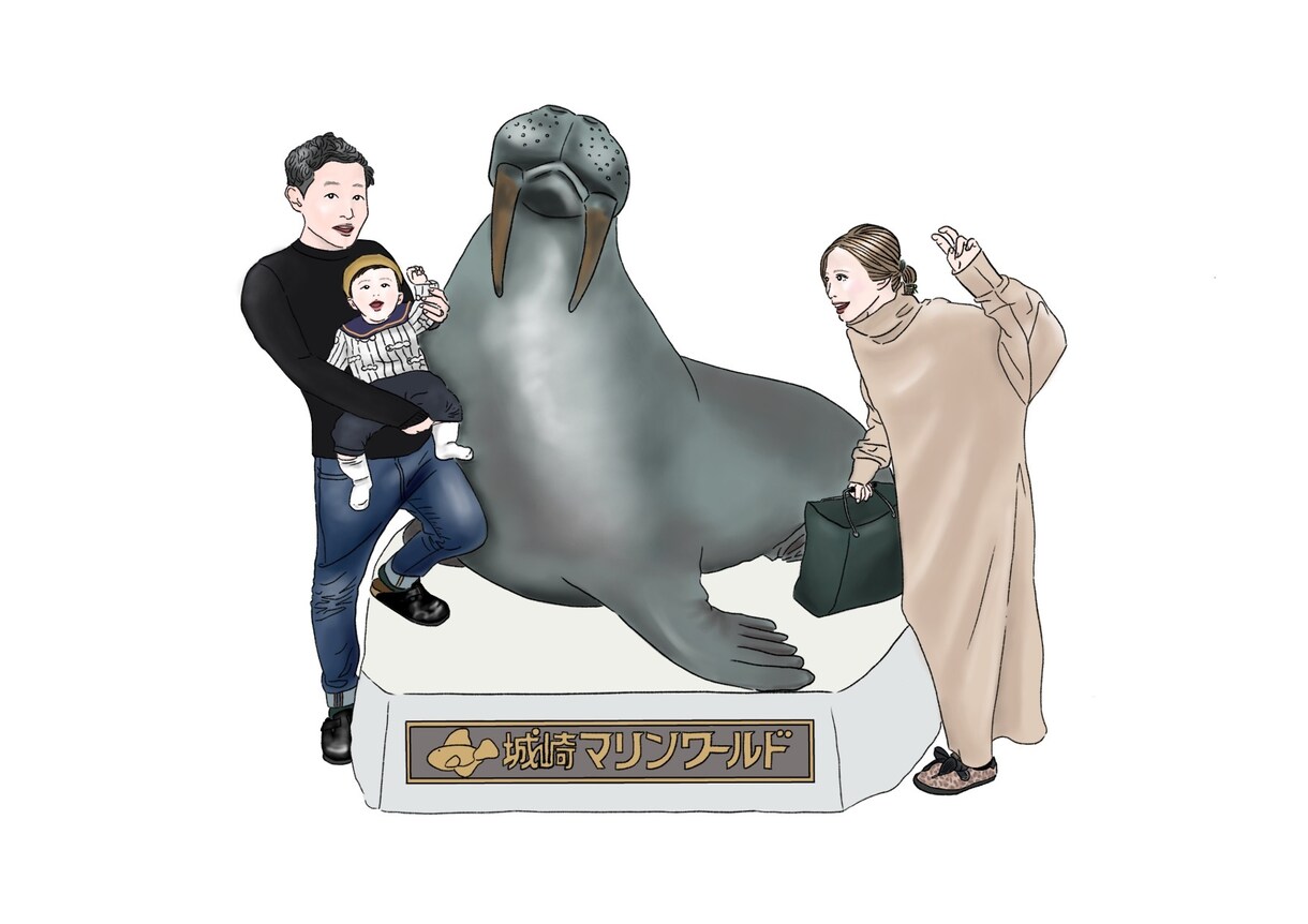 お写真を元にイラストを描かせていただきます 素敵なお写真での思い出をイラストに残します** イメージ5