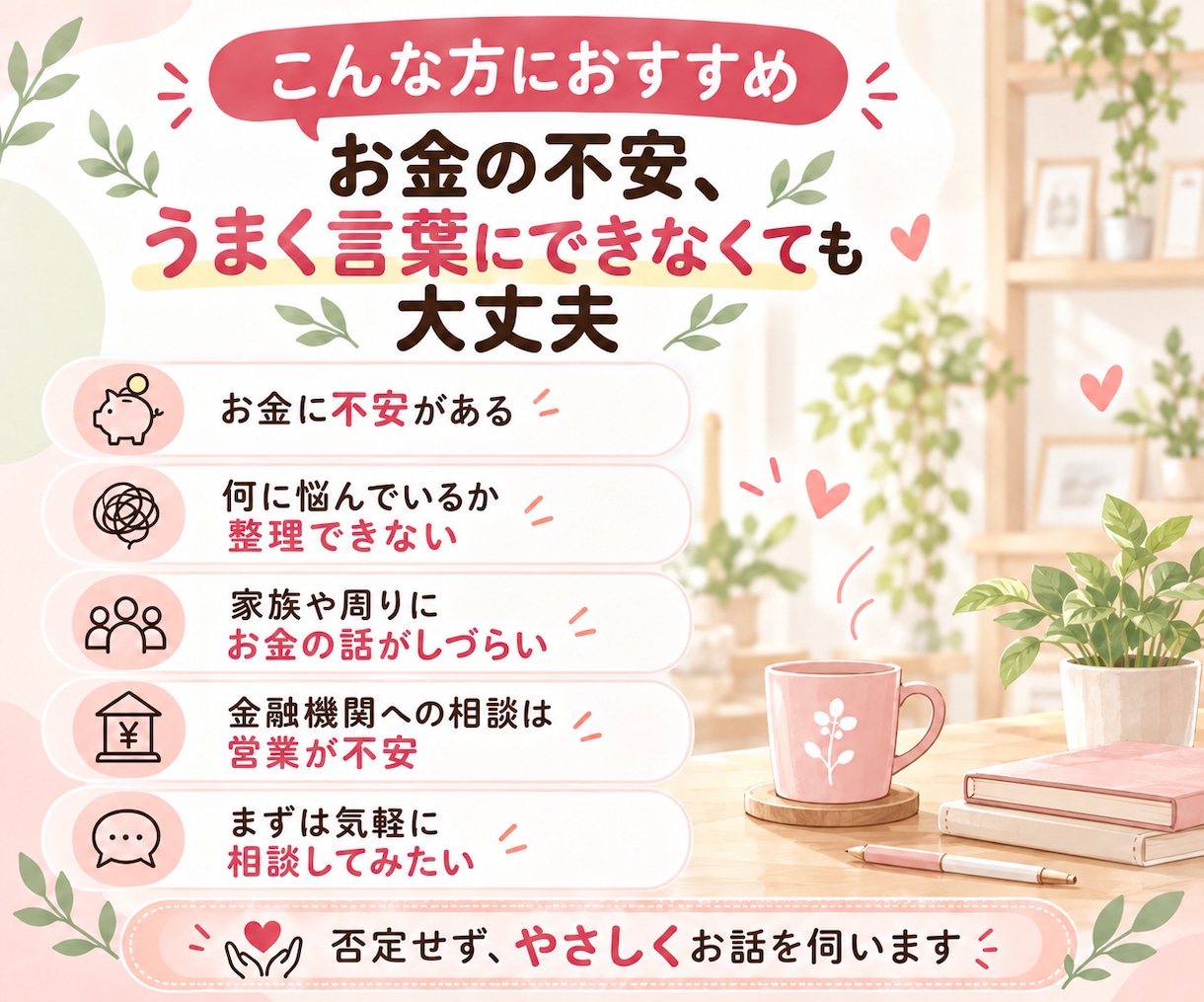 FPが親身に聞き、お金の不安を解消します 家計管理・NISA・生命保険etc…お金の相談を気軽に！ イメージ4