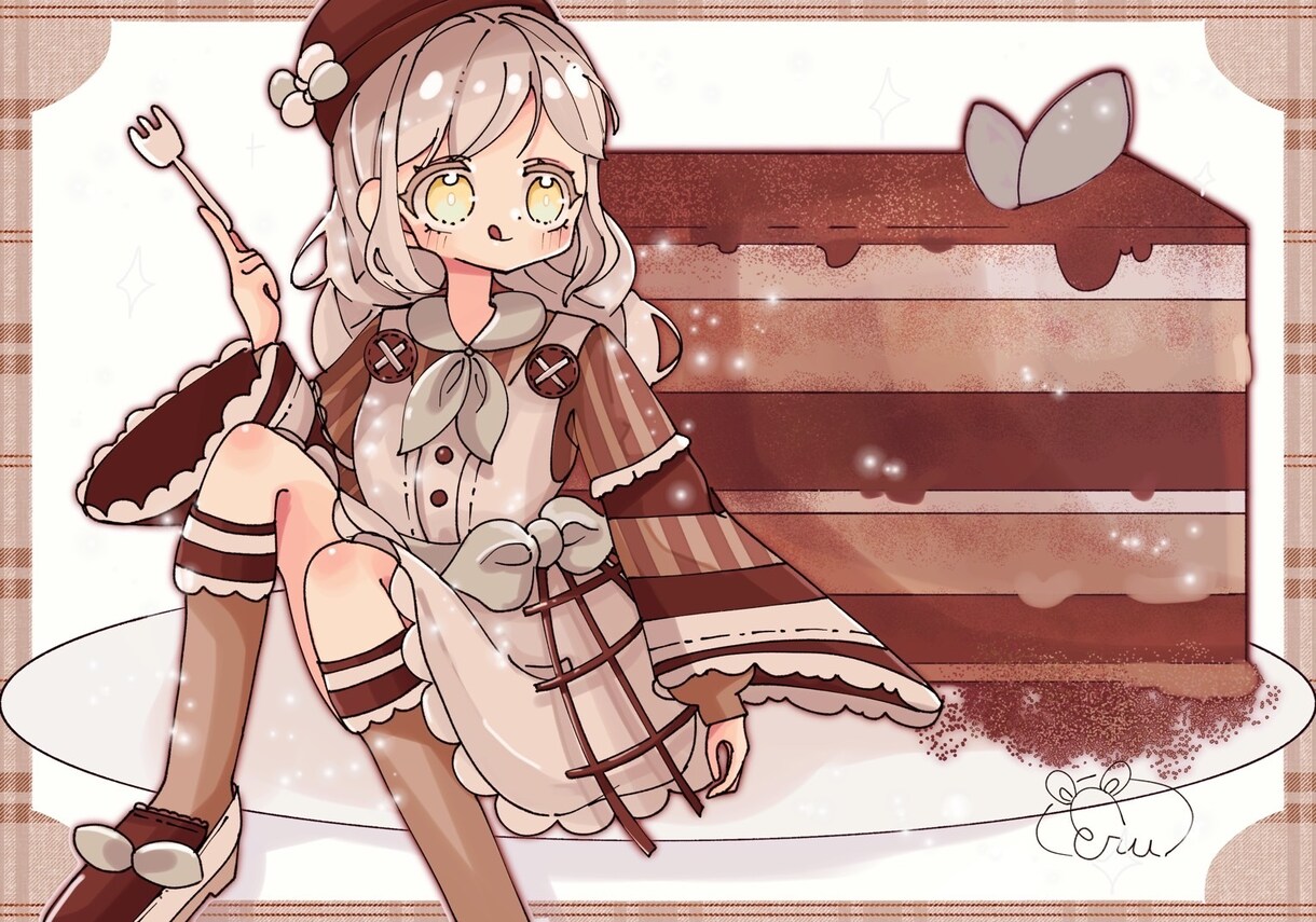 女の子描きます フリルやリボンのついたお洋服や、可愛い女の子が好きな方へ イメージ5
