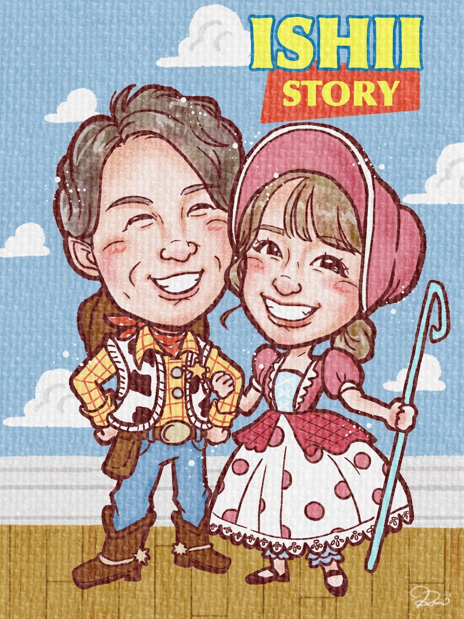 大人数◎"想い出に残る"お祝い似顔絵描きます 事前確認あり！記念日･結婚･退職･還暦等ご長寿祝の贈り物に♩ イメージ8