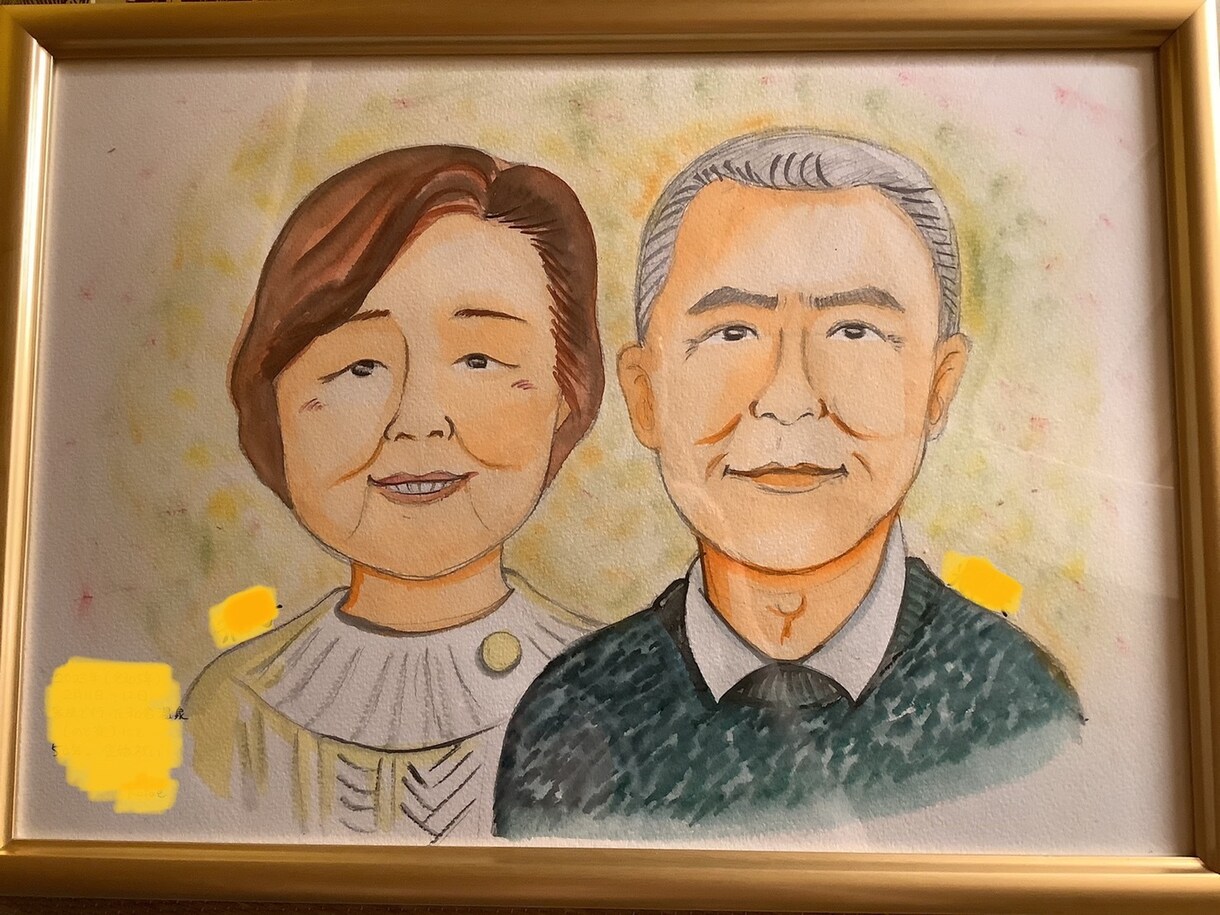 金婚式など祝いの記念品描きます おじいちゃん、おばあちゃんへの贈り物に！ イメージ2