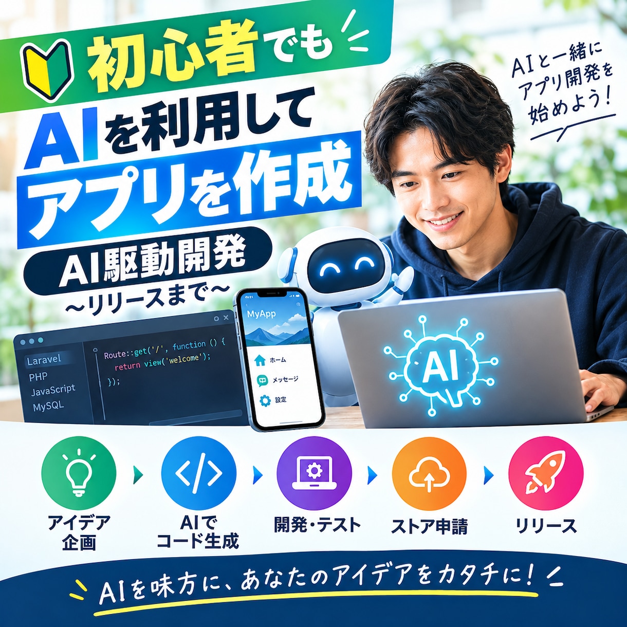 初心者でもAIを利用してアプリを作成！できます 「AI駆動開発～リリースまで」 イメージ1