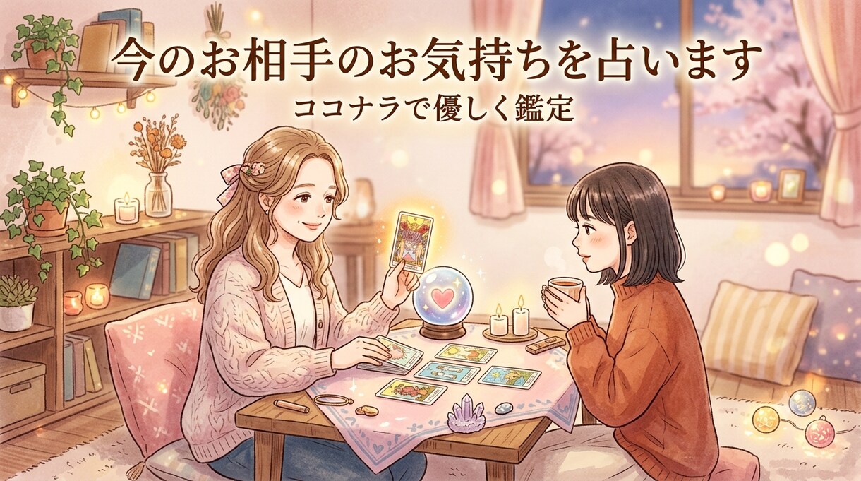 今のお相手のお気持ちを占います あの人の本音を、カードが優しくお伝えします イメージ1