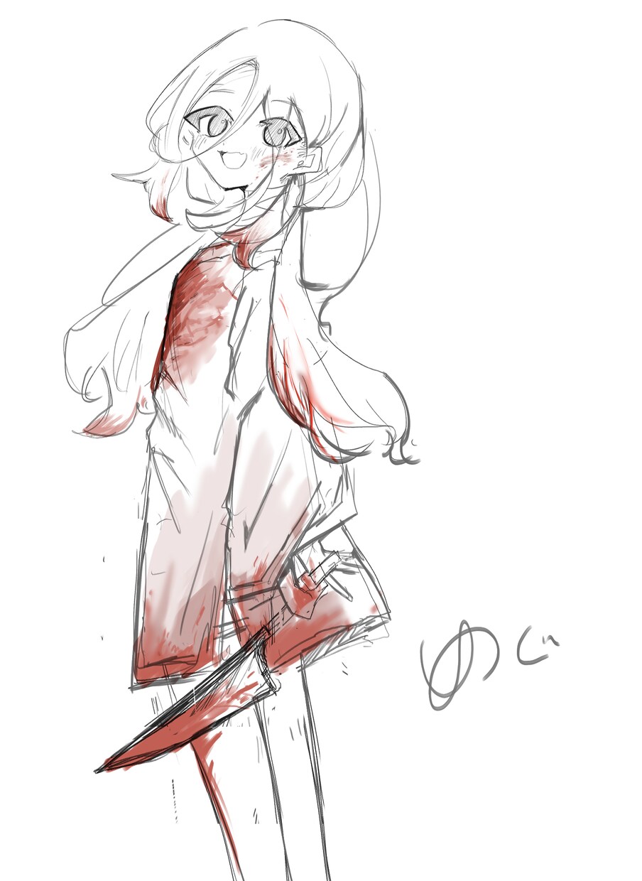 イラスト制作をしています 可愛い女の子のモノクロイラストを描きます。 イメージ1