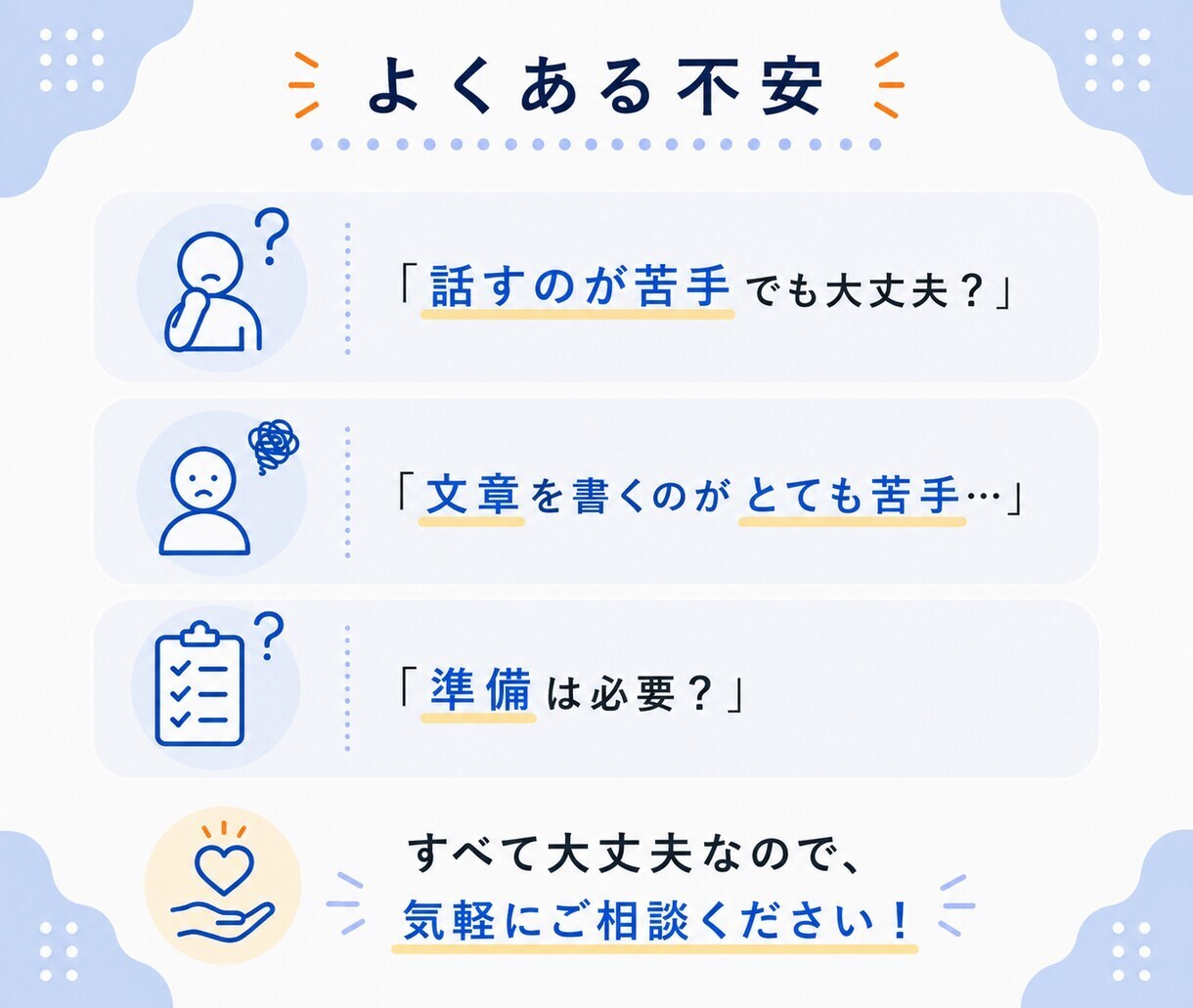 話すだけ！履歴書・職務経歴書をプロが作成します 文章を考える必要なし！あなたの経験をプロが書類にします イメージ9