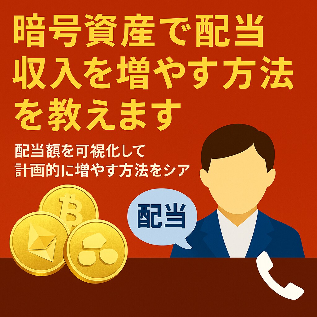 暗号資産で配当収入を増やす方法を教えます 配当額を可視化して計画的に増やす方法をシェア イメージ1