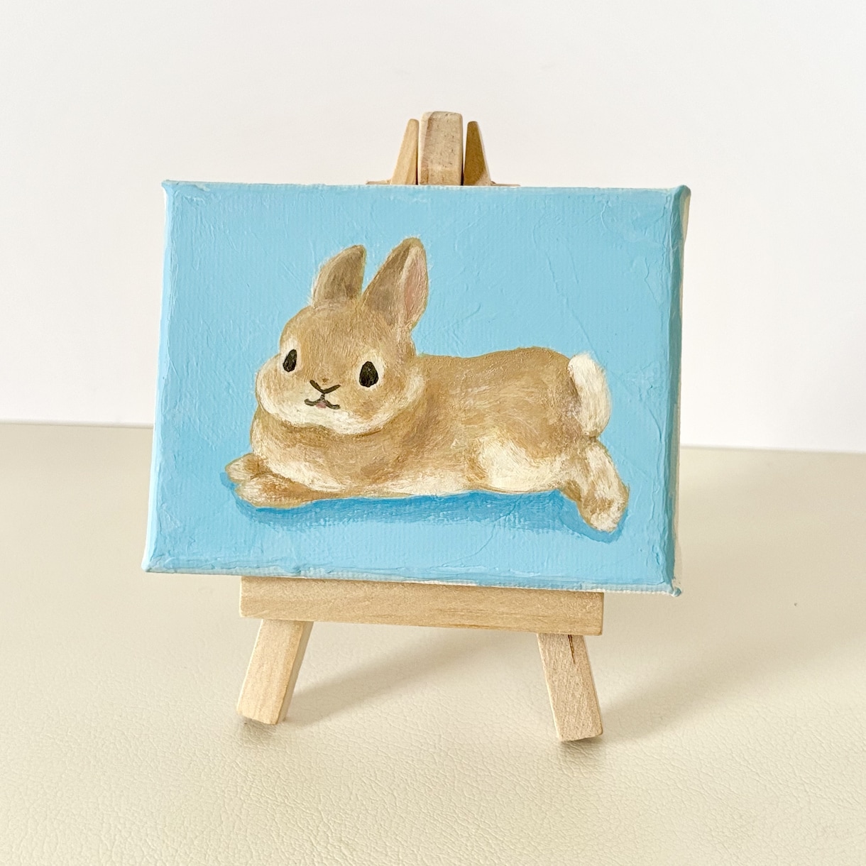 あなたのペットをゆるかわいいミニ原画にします うちの子がキャンバスの絵画に！イーゼル付きですぐに飾れます イメージ7