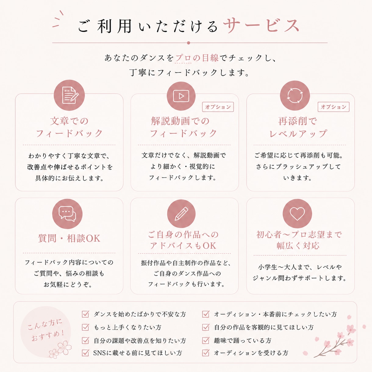 あなたのダンスをプロ目線で添削・アドバイスします 「もっと良くしたい」を具体的な改善ポイントに イメージ3