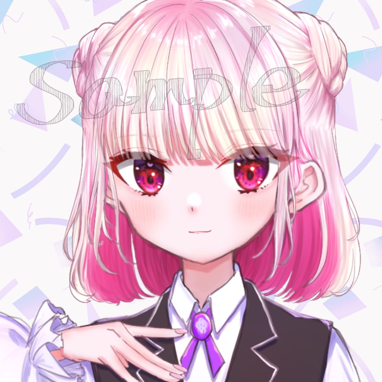 可愛くてキラキラしたSNSアイコンをお描きします 可愛くて、アイコン映えするイラストをお描きします！ イメージ2