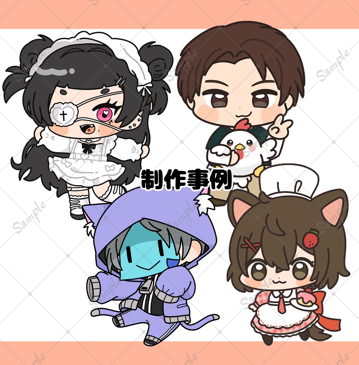 シンプルで可愛いミニキャライラスト描きます サムネイルやグッズなどにおすすめです！ イメージ7