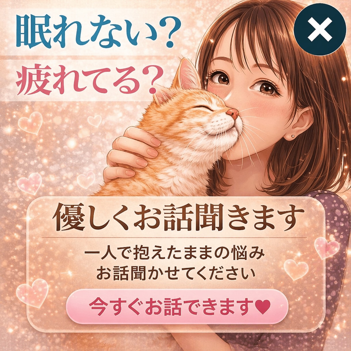 あなたに寄り添ってどんなお話しもお聞きします 眠れない　疲れてる　人恋しい　まったりとあなたの心を癒します イメージ1