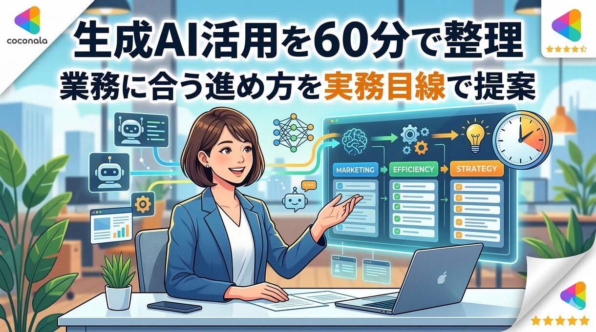 生成AIで業務効率化を60分で整理します 業務に合うAI活用を実務目線で整理 イメージ1