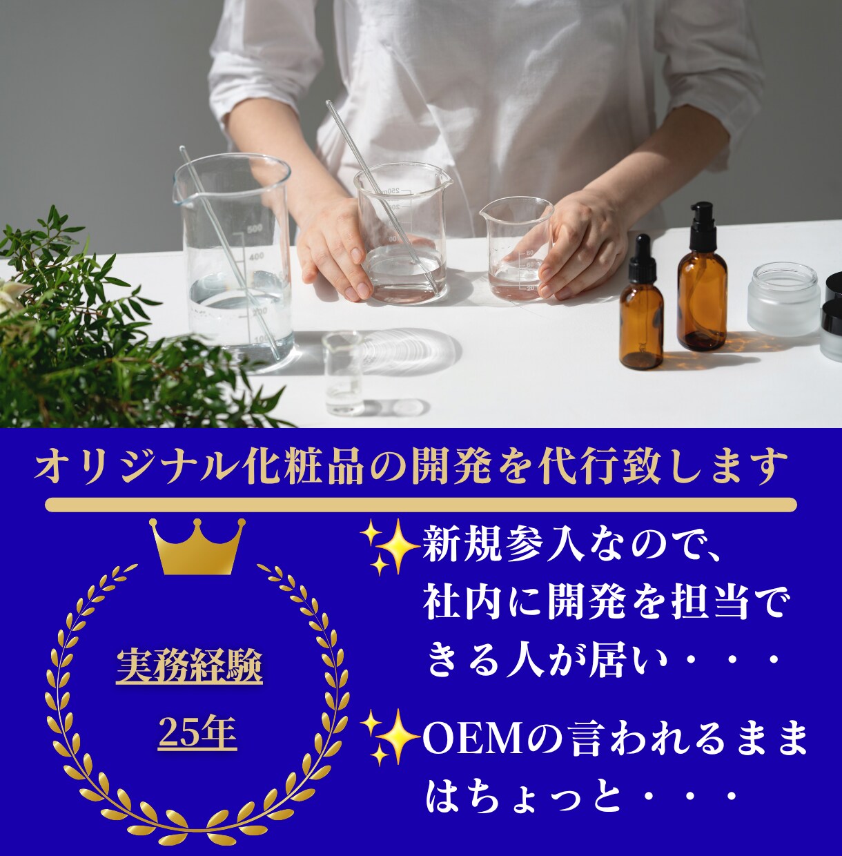 定期購入　貴社オリジナル化粧品の開発代行を致します 化粧品開発25年の経験を活かせリスクを確認しながら進めます。 イメージ2