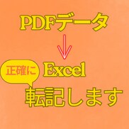 PDFをExcelに正確に転記します 面倒なPDF入力作業を丁寧・正確に対応します イメージ1