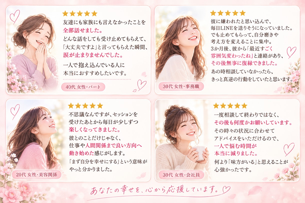 復縁したい彼に送るLINEメッセージ添削します 愛されヒロインの大逆転復縁シナリオ♪ イメージ3