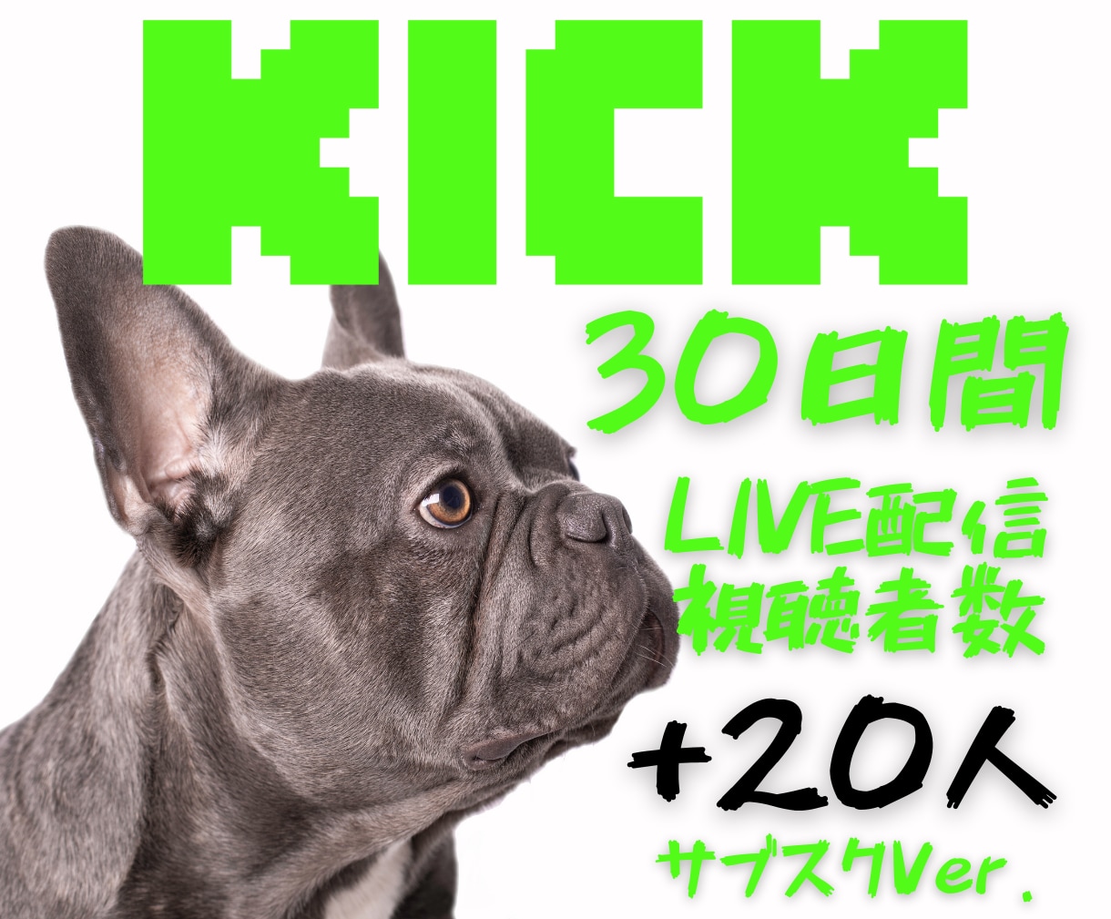 Kickライブ配信の視聴者数30日間増やします “人が集まる配信”を継続的に育てる✨同時接続20人UP イメージ1