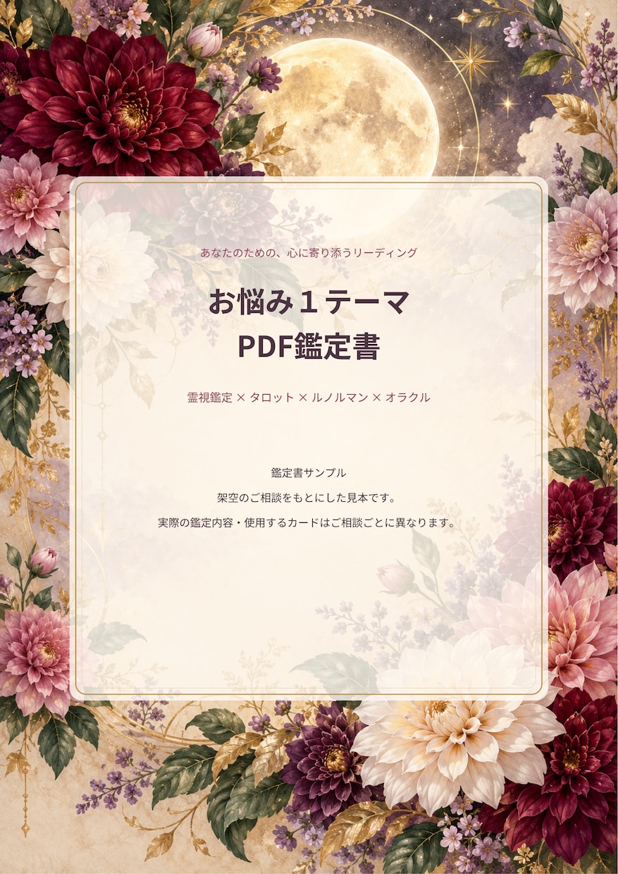 あなたのお悩み1テーマをPDF鑑定します 今抱えているお悩みをカードで深く読み解きPDFでお届け イメージ2