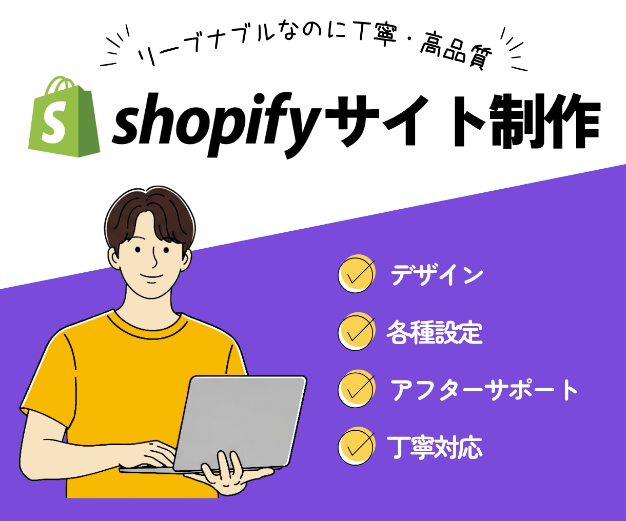 安くても丁寧！Shopifyサイト制作します 購買に繋げる導線設計で売れるサイトを提案！ イメージ1