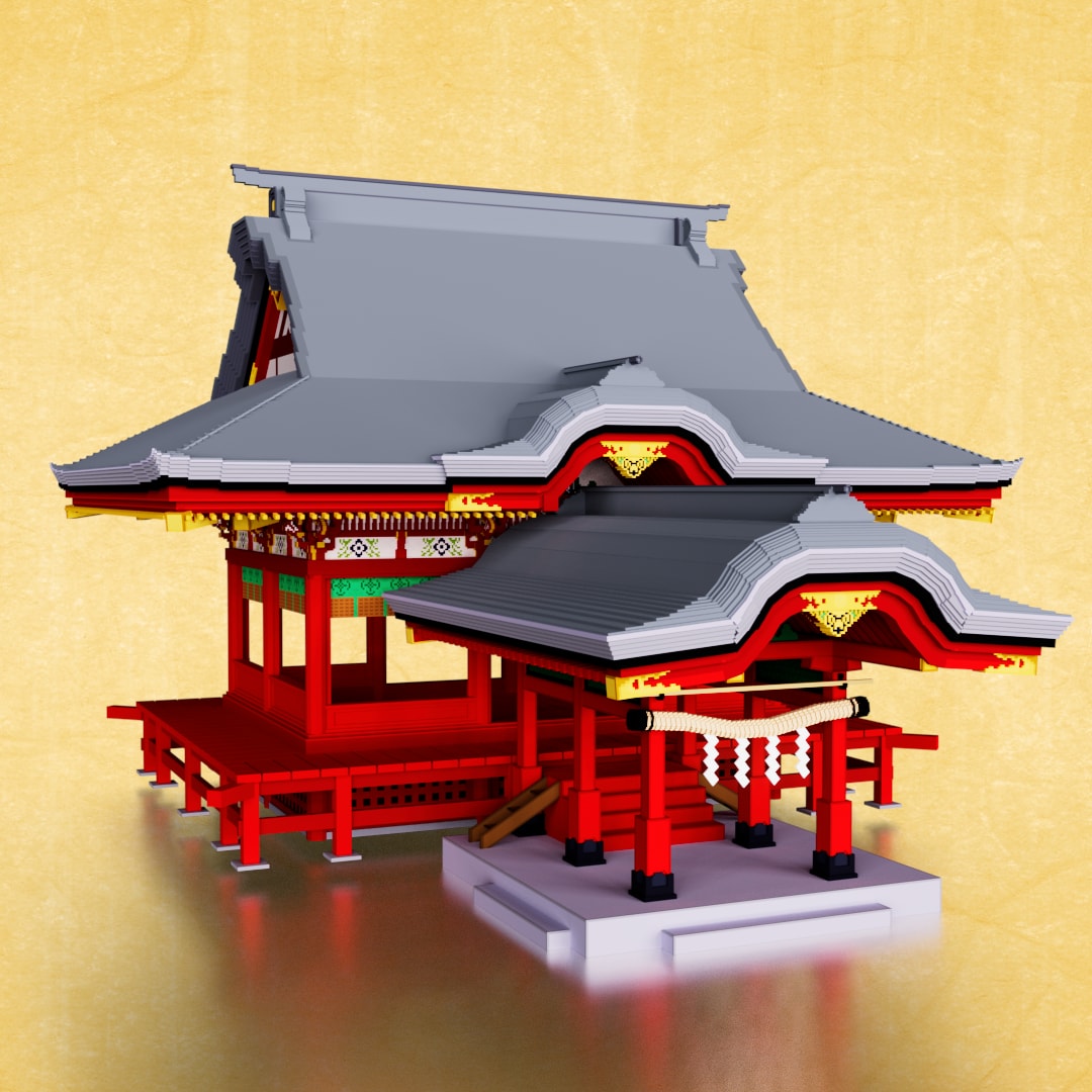 3Dボクセルの建造物を作成いたします 和風から洋風まで。ボクセルで幅広く対応！ イメージ2