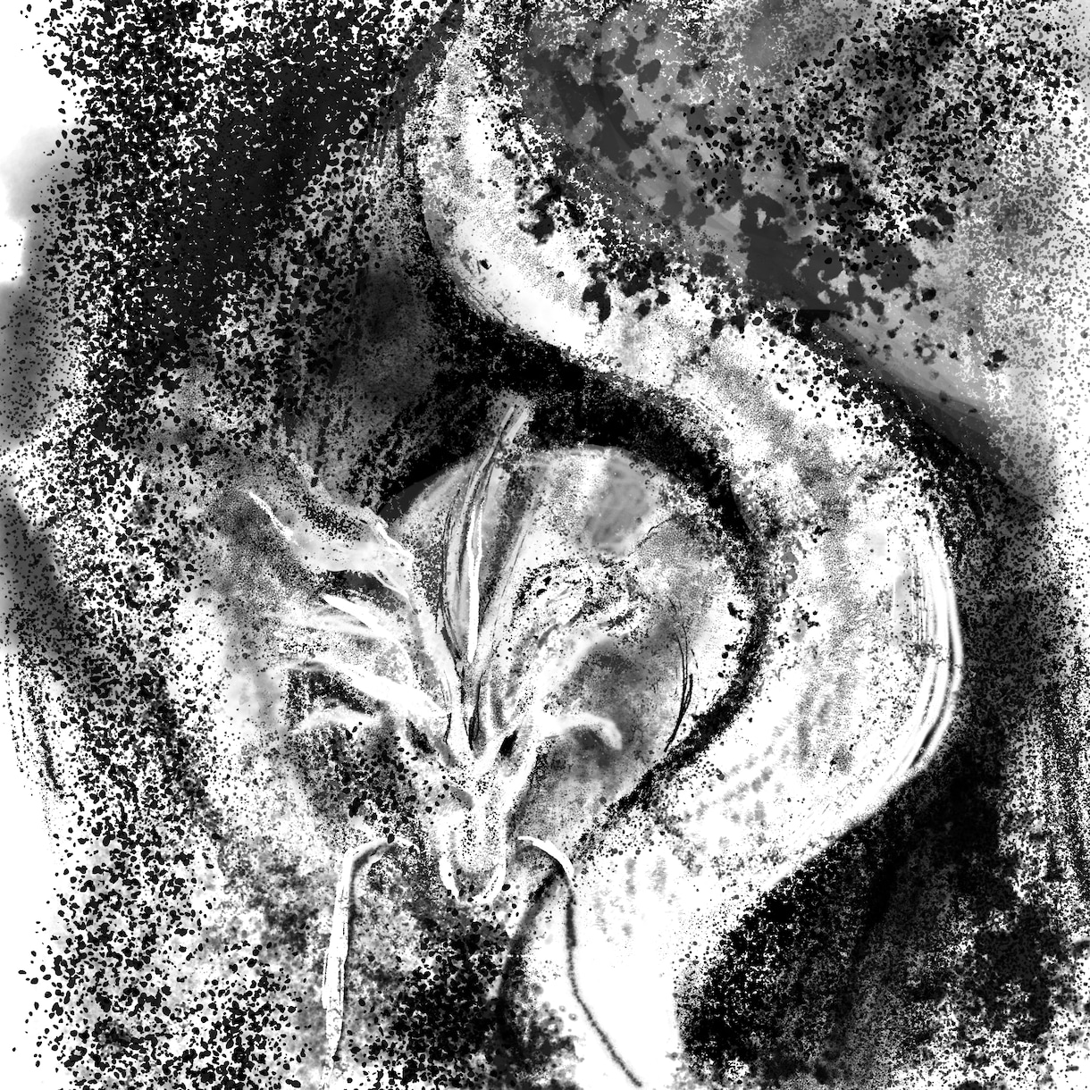 墨で描いたようなイラストを描きます 白黒の墨で描いたようなイラストがほしい方へ イメージ2