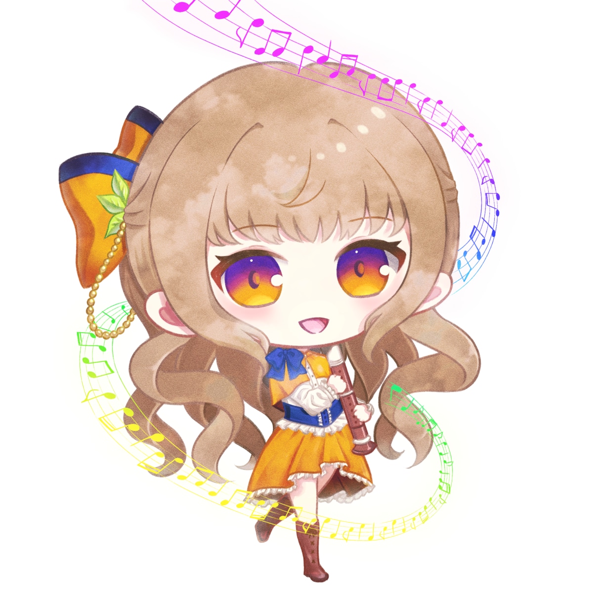 男性キャラも歓迎！　水彩風のミニキャラを制作します 透明感のあるふんわりタッチなテイストが特徴です イメージ6
