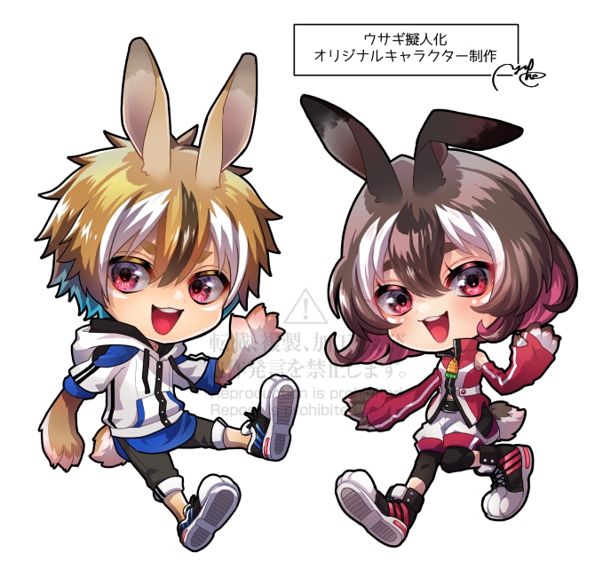 デフォルメキャラを制作いたします 【ブログ、アイコン、ゲームなどに！用途に合わせて対応！】 イメージ2
