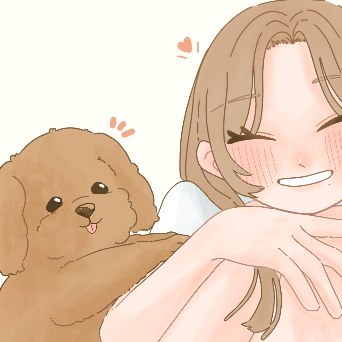 愛犬とあなたのイラストをお描きします かわいい愛犬との２ショットイラストはいかがですか？ イメージ6