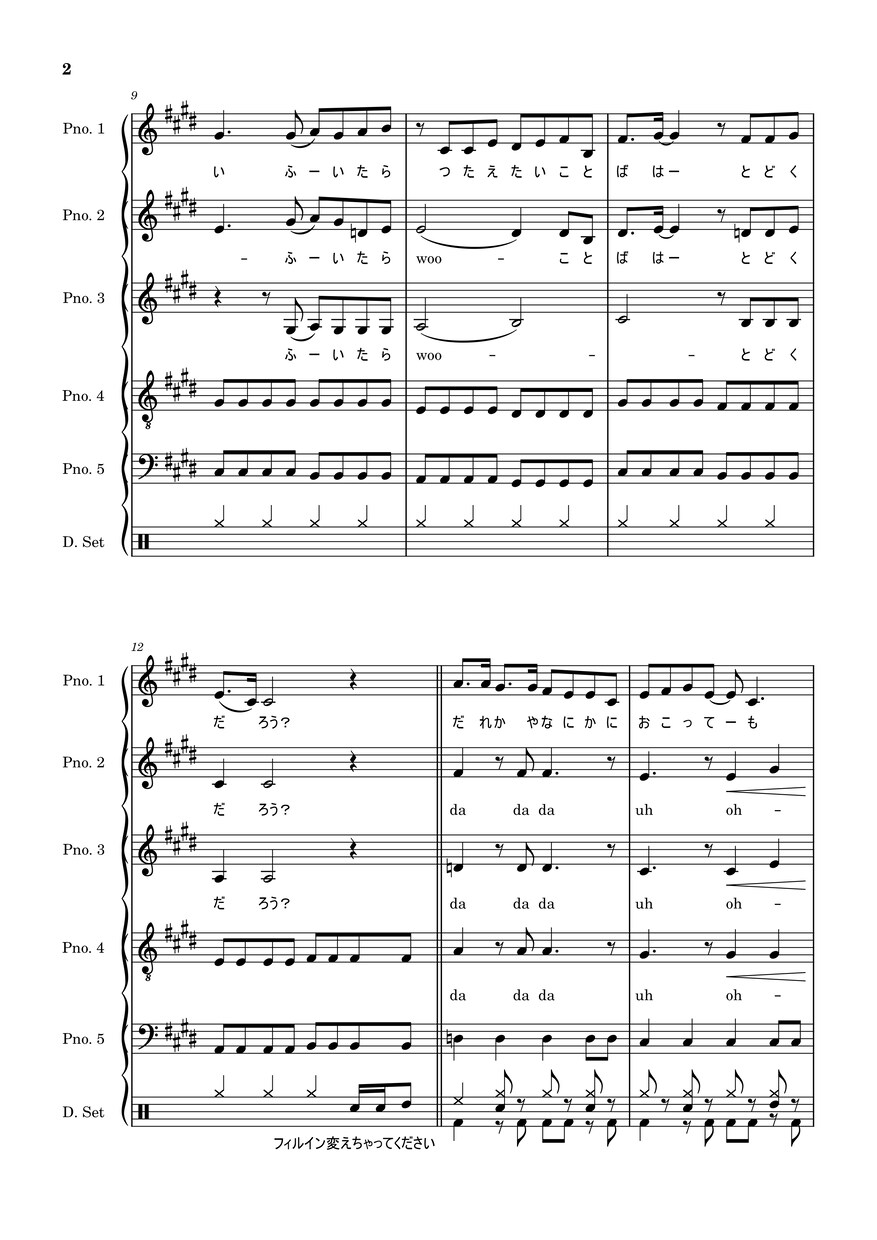 楽譜【低価格】作成します 弾きたい曲の楽譜が見つからない方へ♬アレンジ・編曲します！ イメージ5