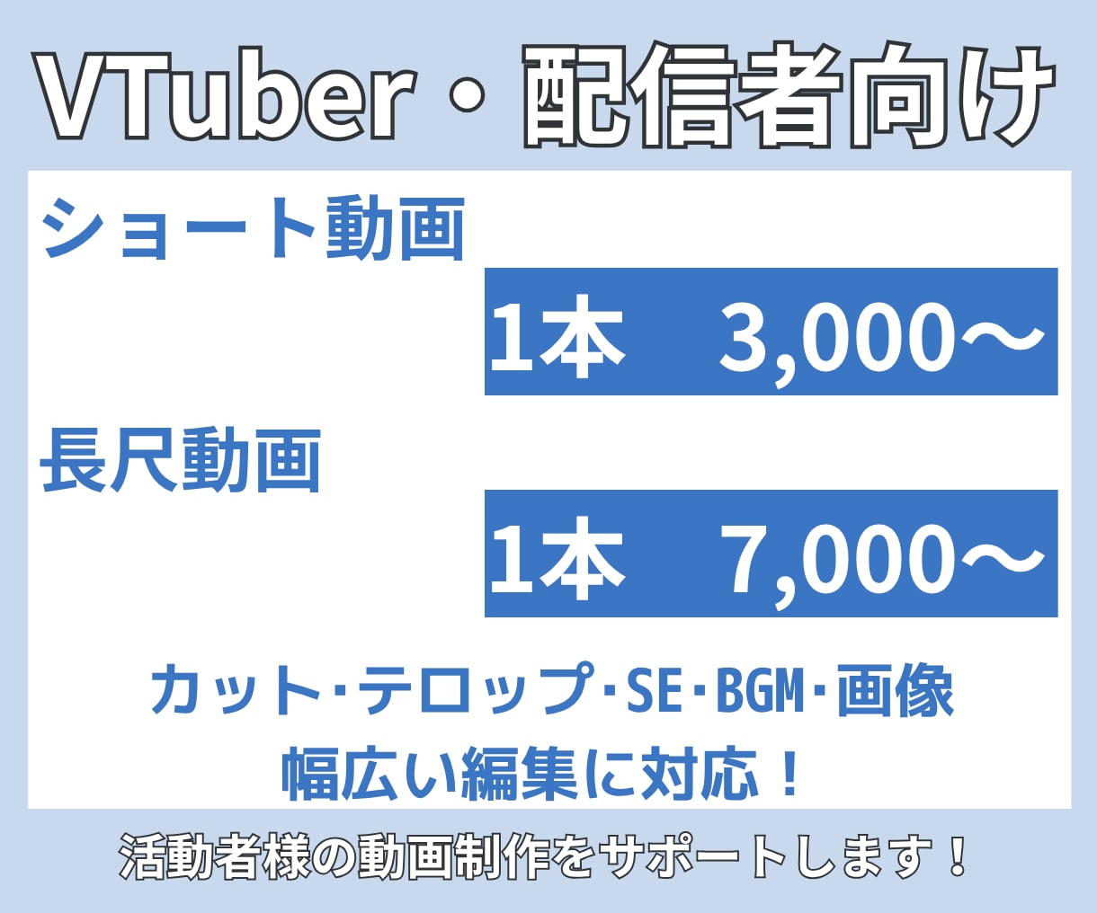 VTuber・配信者の切り抜き動画編集します カットから演出まで、動画編集をまるごとお任せ！ イメージ1