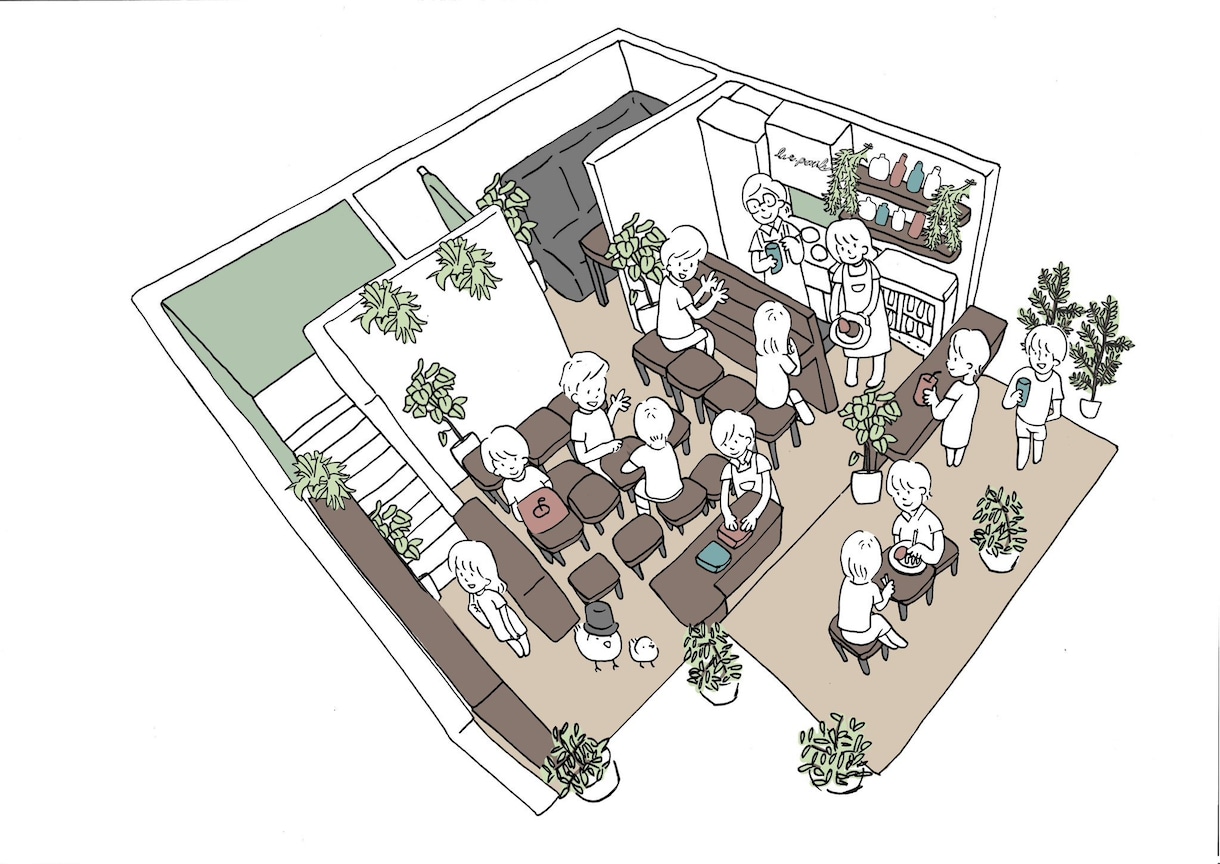お店の店内イラスト描きます 飲食店などの店内全体イメージをサイトやチラシに載せませんか？ イメージ1