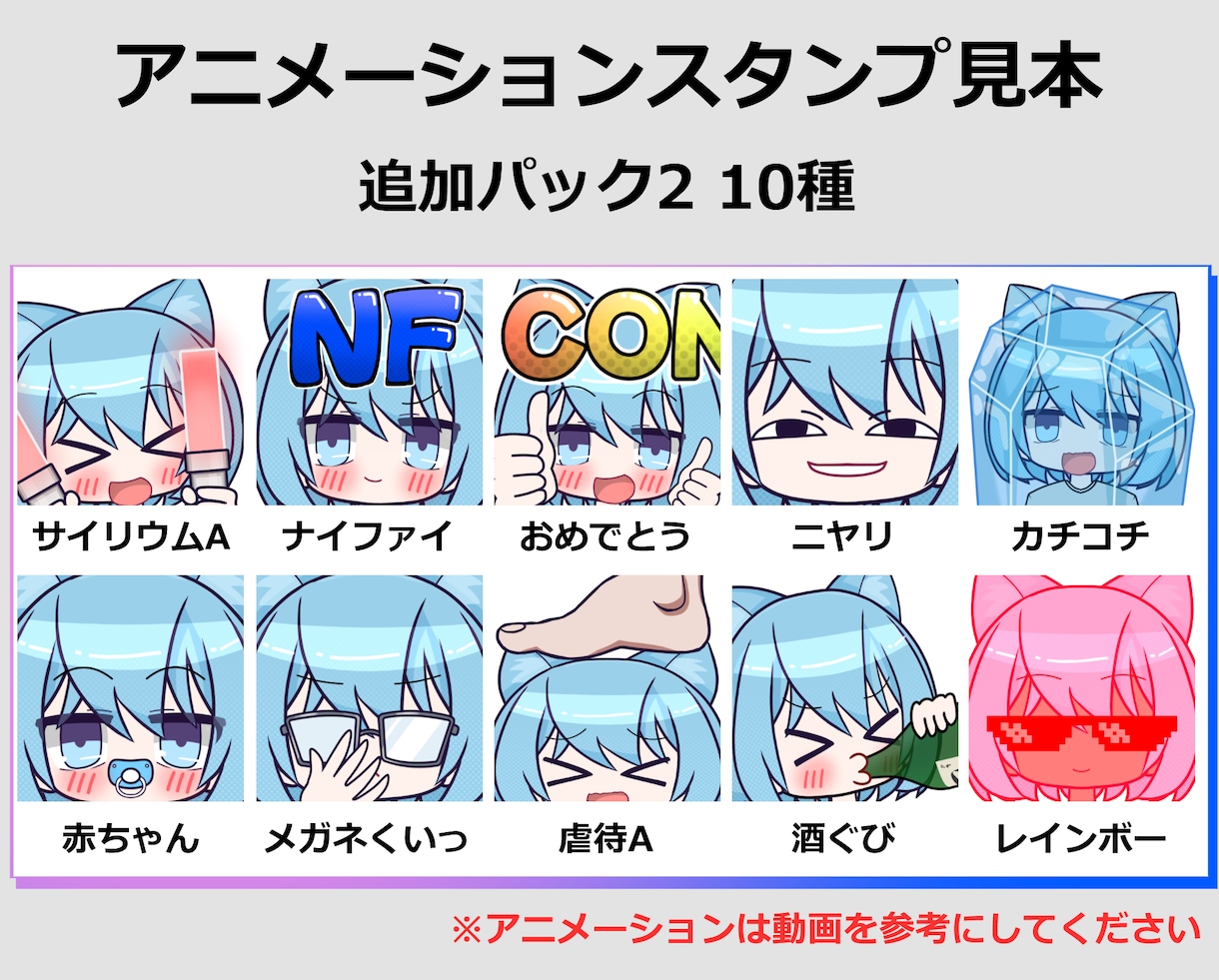 1個500円～！アニメーションスタンプを作ります 10種から納品！YouTube・Twitchなどに！！ イメージ5