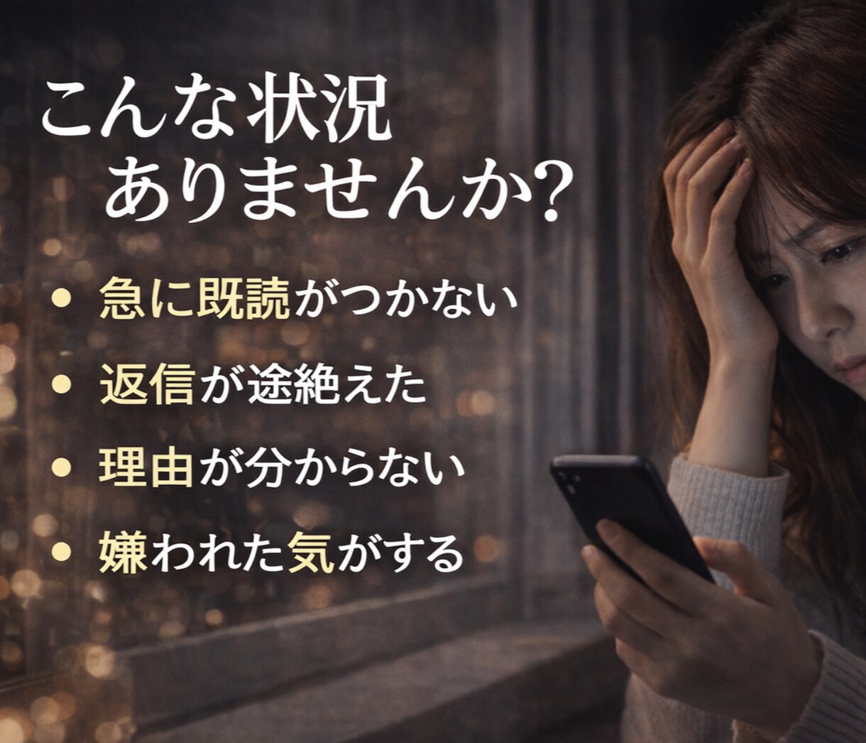 突然連絡が止まった彼の本音を視ます あなたに隠している、彼が離れた本当の理由 イメージ2