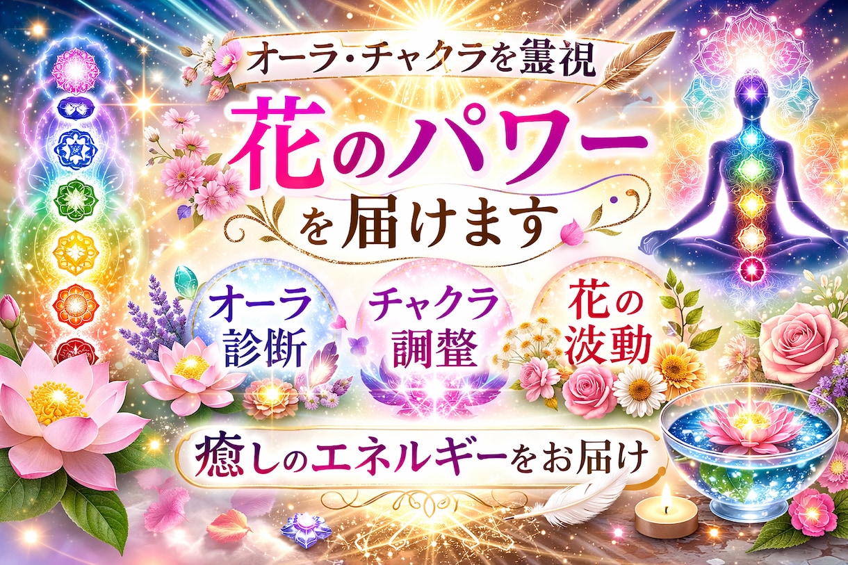 オーラ・チャクラを霊視⭐︎花のパワー届けます 花の生きたエネルギーと共に明るい未来、あなたの波動を高めます イメージ1