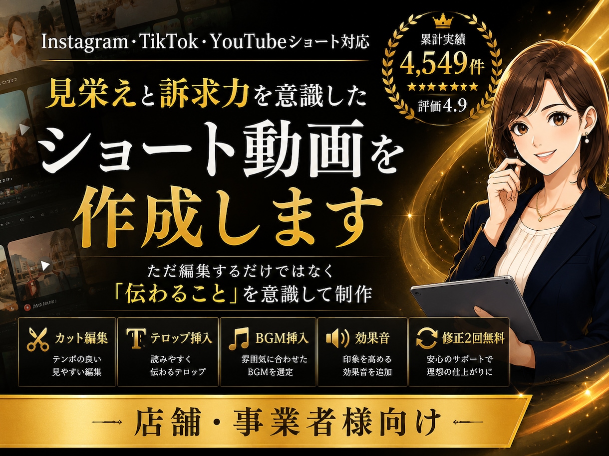魅力が伝わるショート動画を作成します ただ編集するだけではなく伝わる動画を制作 イメージ1