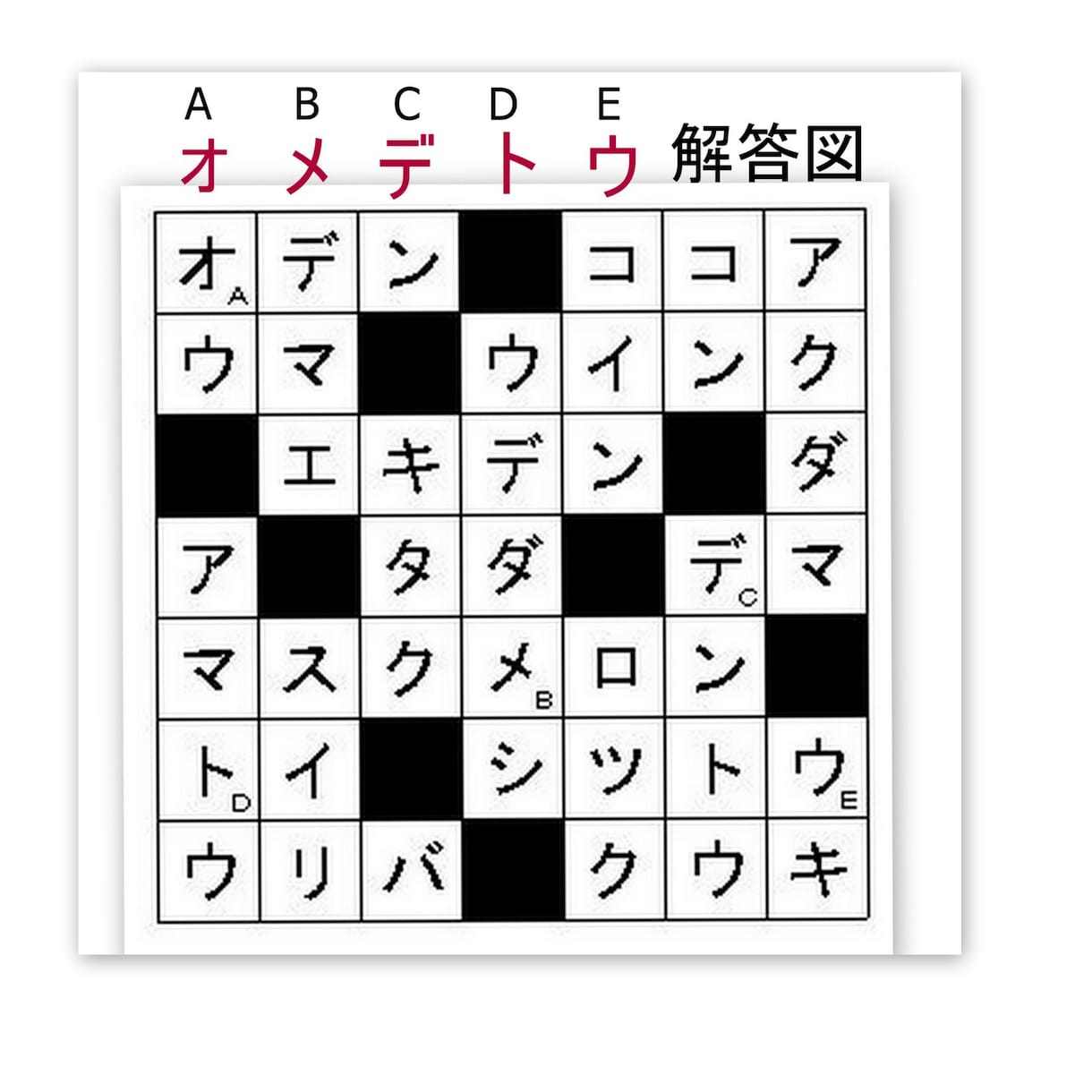 クロスワードパズル作ります。解いて出来上がるキーワード指定OK！