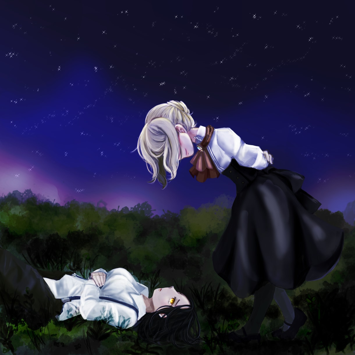油彩の様なイラスト描かせていただきます 創作キャラ・PC・夢主さんの立ち絵、挿絵、表紙など！ イメージ2