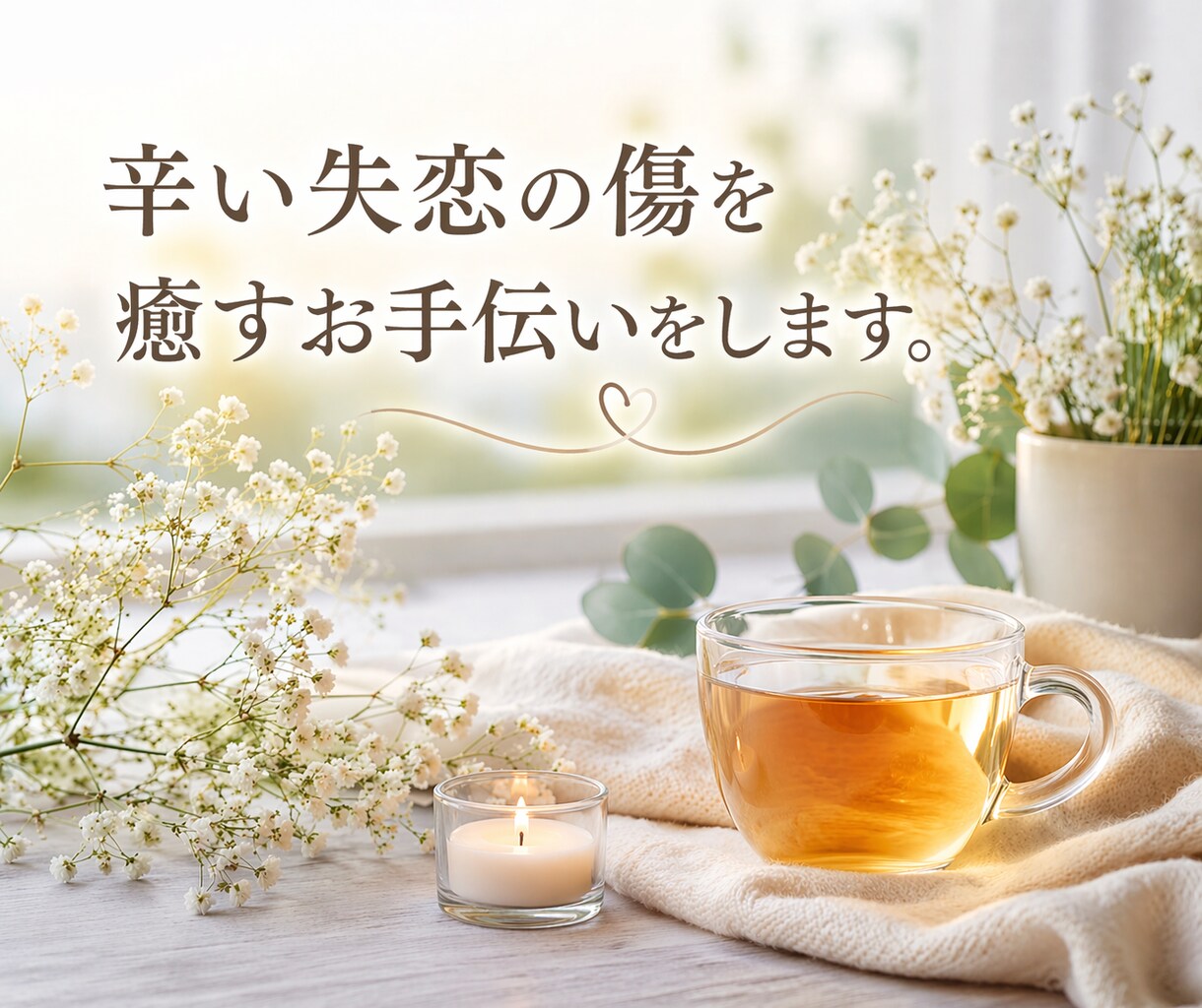 30日間｜辛い失恋を癒すお手伝いをします 失恋から立ち直って、新しい出会いに向かうサポートをします。 イメージ1