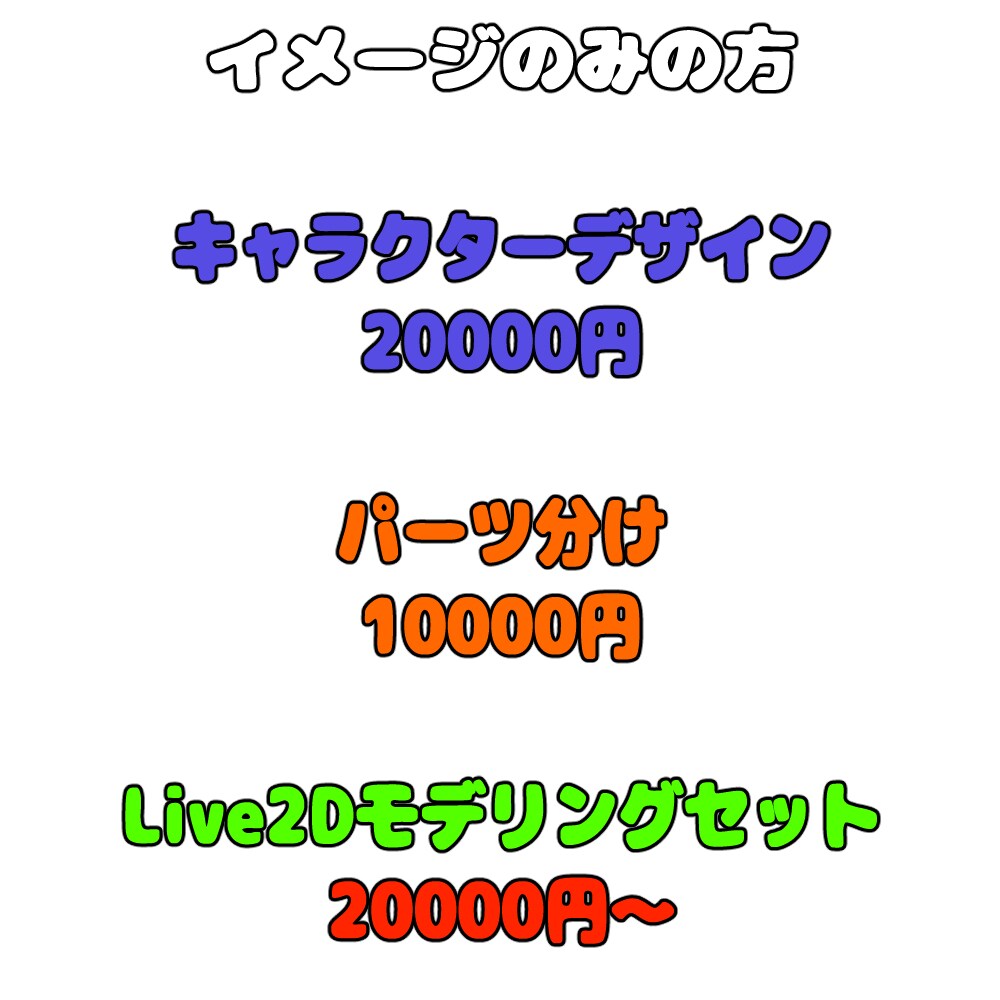 個性的なVtuber制作します オリジナルキャラクターをLive2Dモデリングします イメージ4