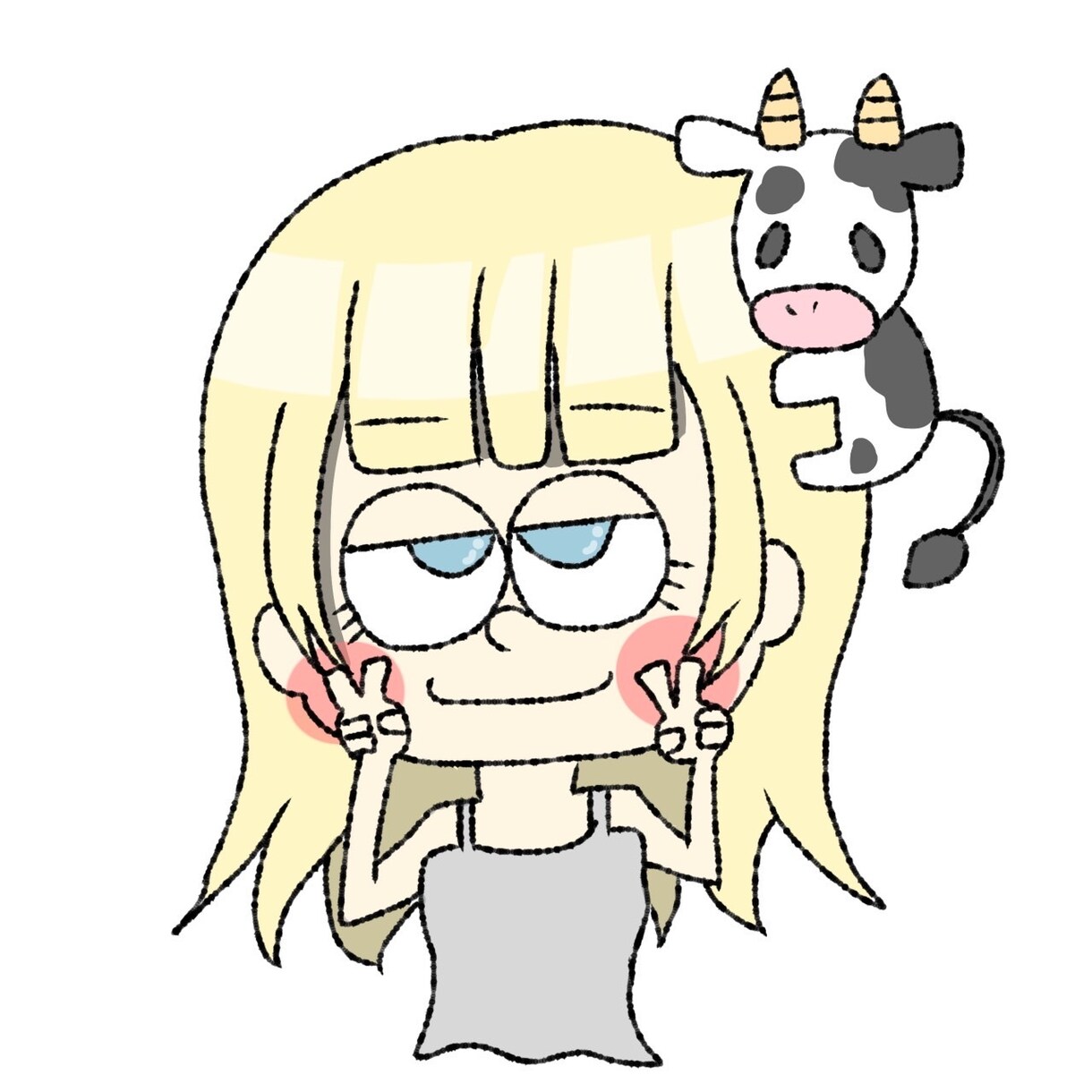 簡単なアイコンイラスト描きます！ます ポージングは記載の通り。髪型カラーなど変えます！ イメージ2