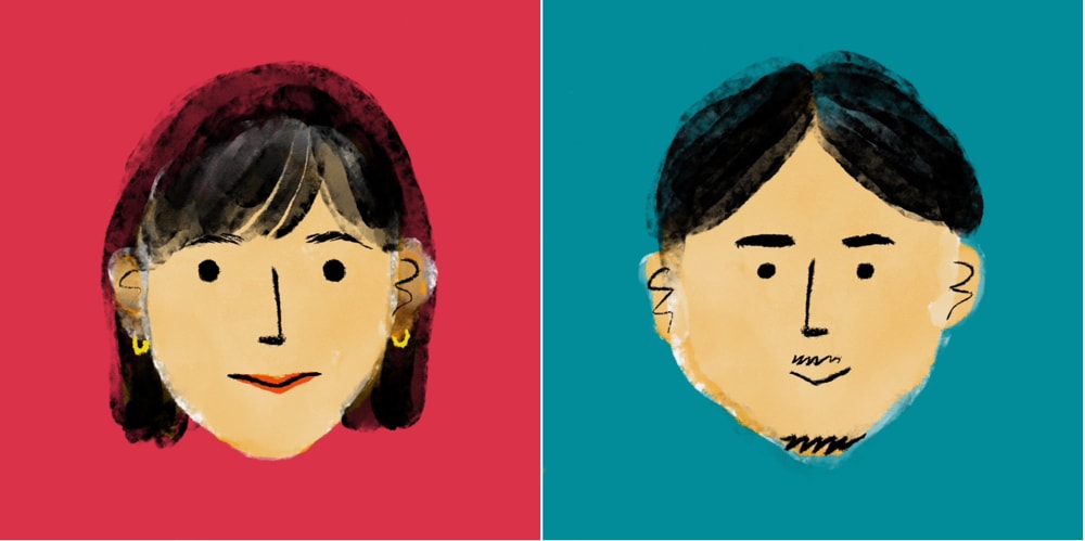 シンプルかつオシャレに⭐︎似顔絵を描きます インパクト大！『覚えてもらえる』名刺づくりに イメージ1