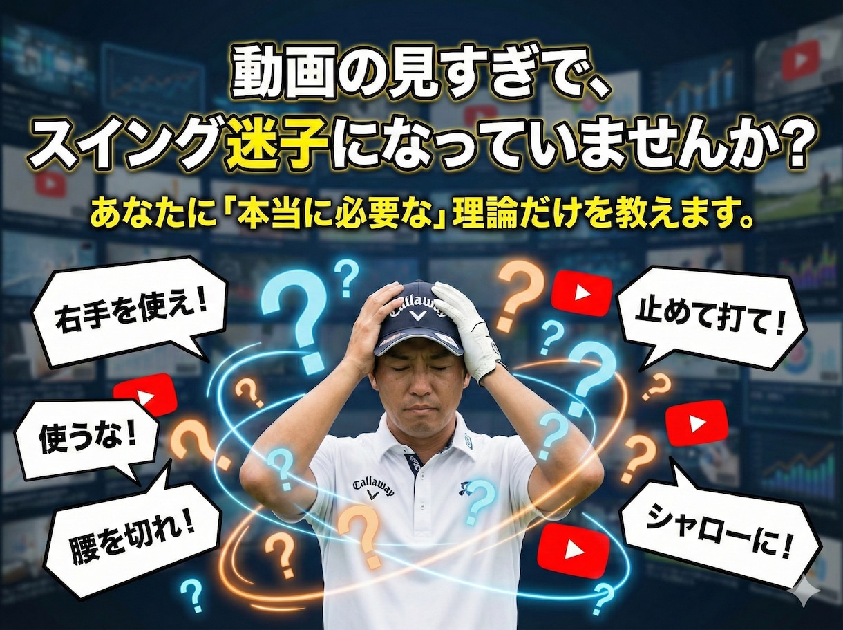 1日50人指導の現役コーチが動画のみで診断します 圧倒的経験値！あなたのスイングの「癖」と改善点を見抜く イメージ1