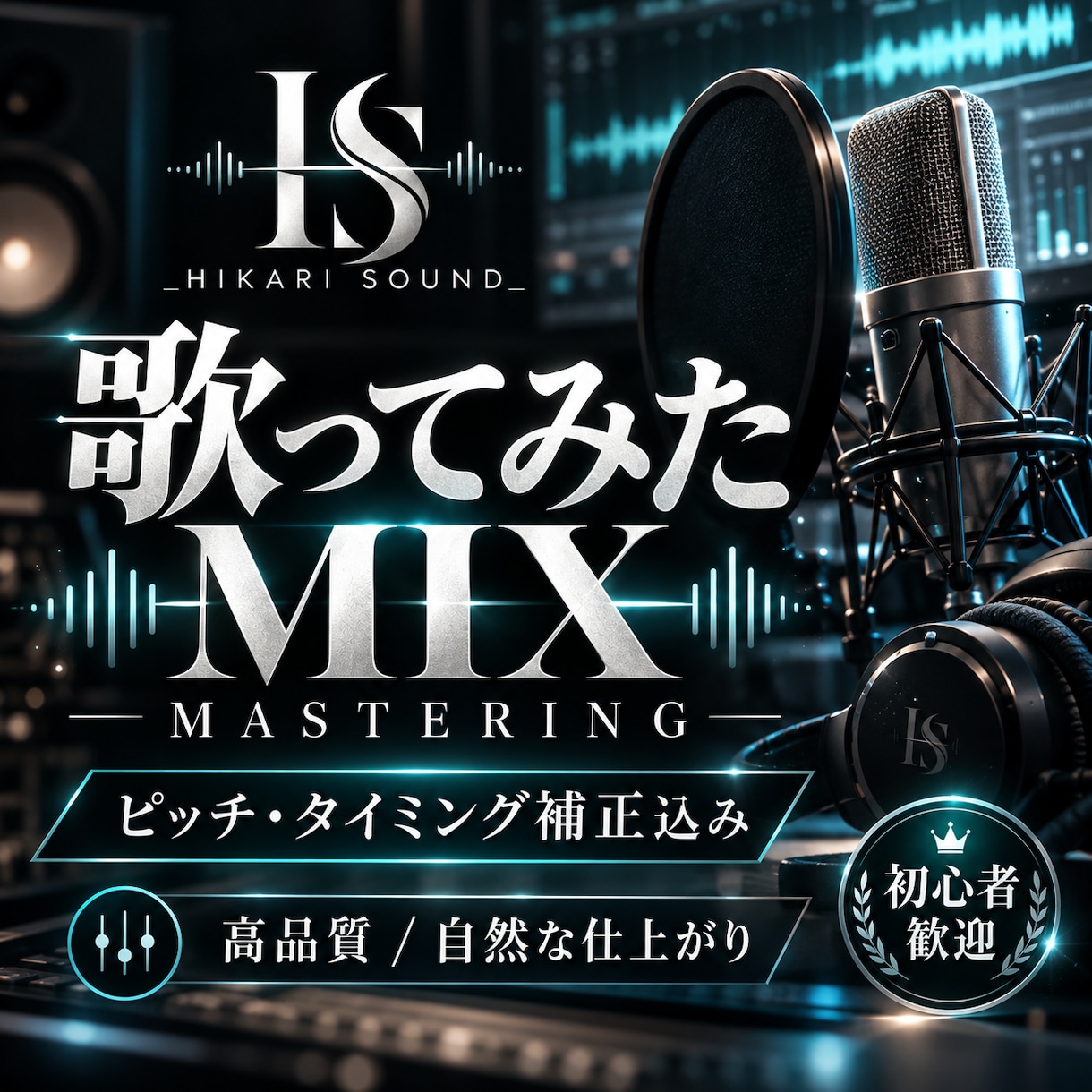 歌ってみたMIX・マスタリングを高品質に仕上げます ピッチ・タイミング補正込み｜自然で聴きやすいボーカルMIX イメージ1
