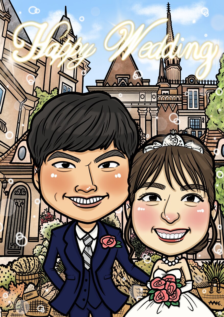 キャラクターのような可愛い似顔絵お描きします 長寿祝い、結婚式、誕生日、記念日、送別会…ギフトに似顔絵を！ イメージ7